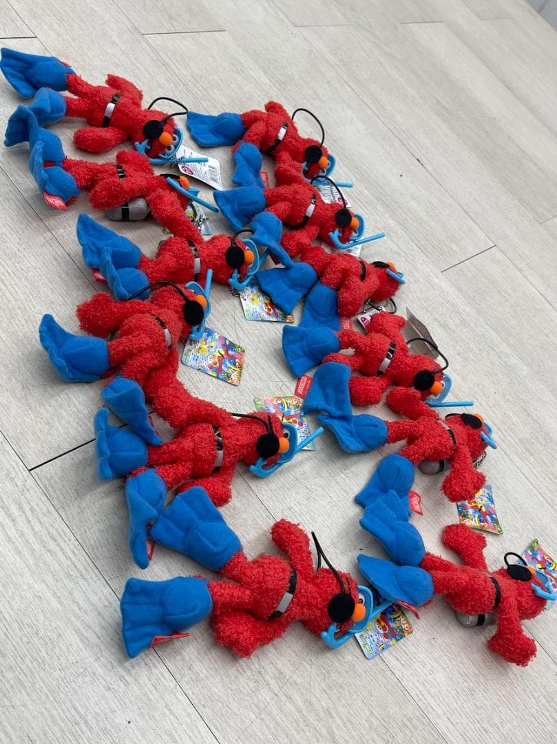 希少 当時物 セサミストリート 水族館 エルモ ぬいぐるみ マスコット 12個