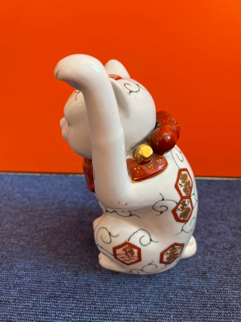 1274  九谷焼❓　招き猫　置物