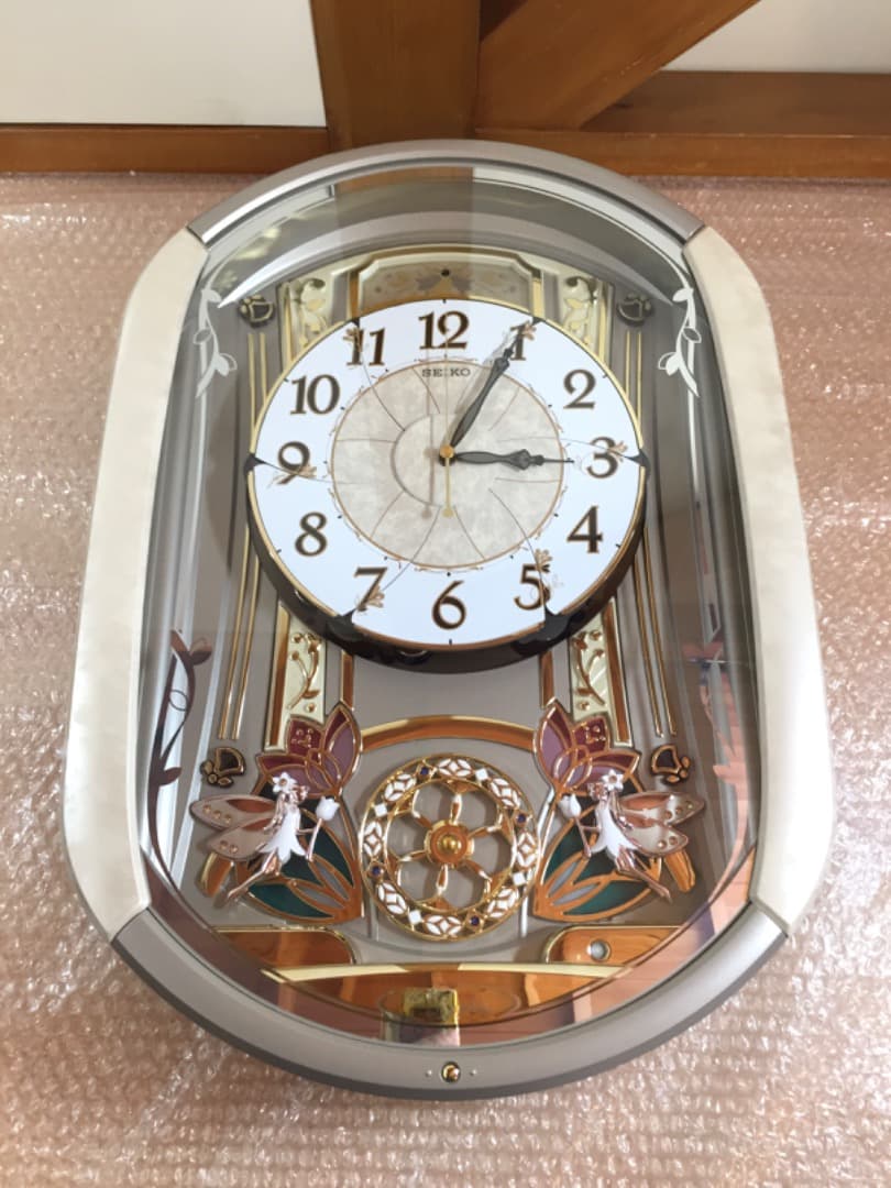 ○[超美品] セイコー ウェーブシンフォニー 電波からくり掛け時計 RE567G