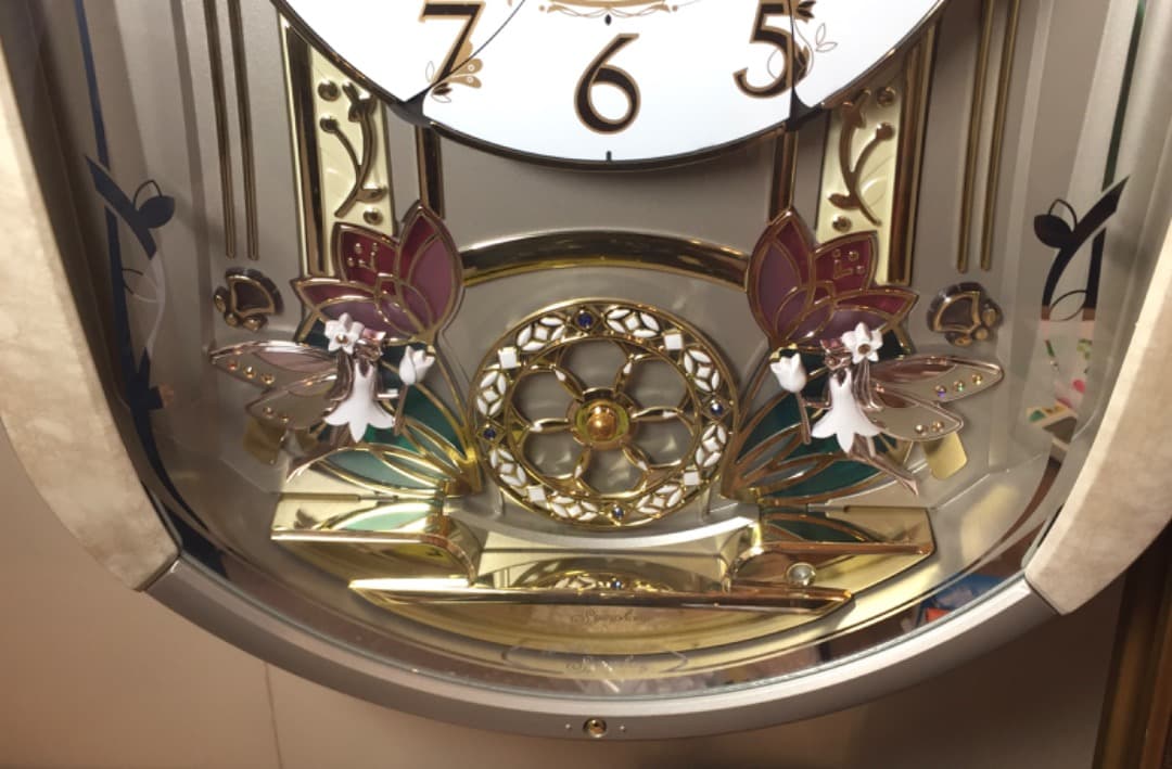 ○[超美品] セイコー ウェーブシンフォニー 電波からくり掛け時計 RE567G