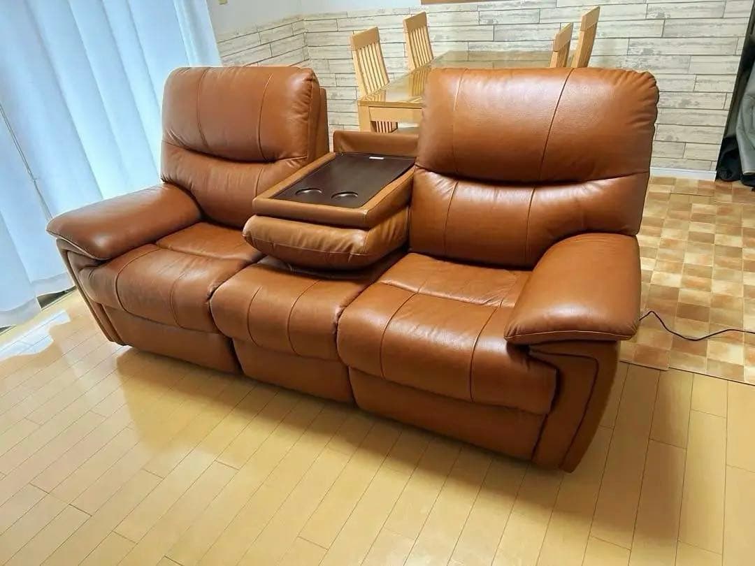 ヤマダオリジナル　3人掛け　電動リクライニングソファ　YES140001LBR