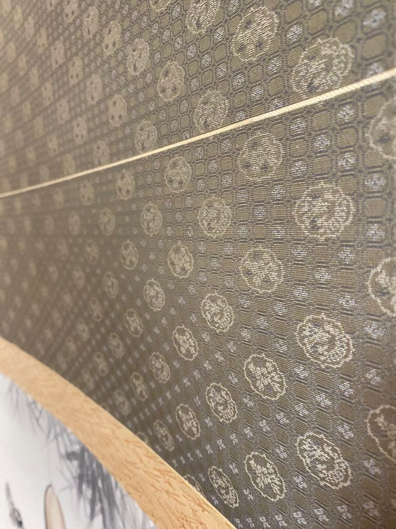 掛軸 長谷川石根作 親を待つ子雀　共箱付