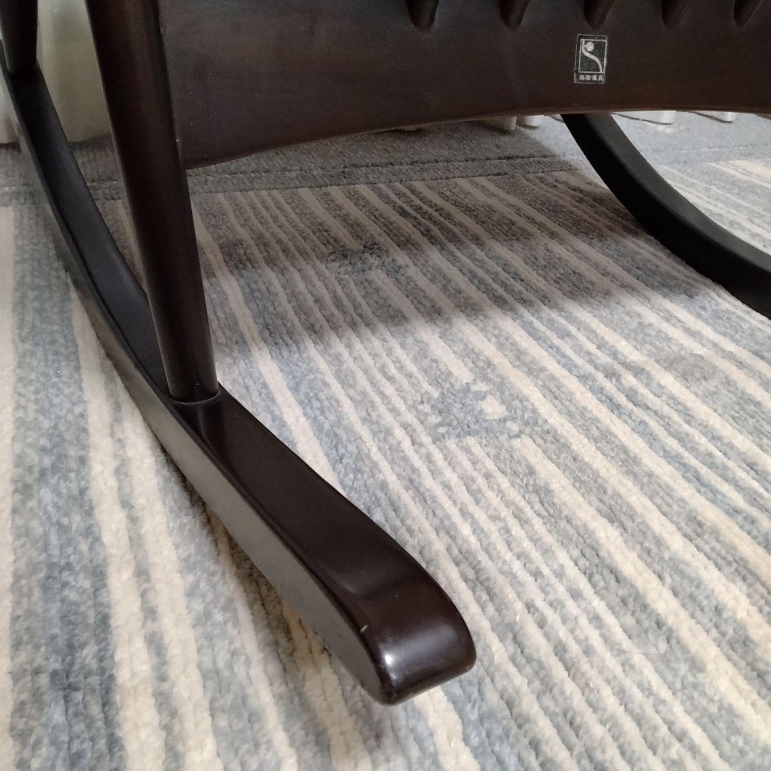 希少　ヴィンテージ　レトロ　鳥取家具　ロッキングチェア　ブラウン