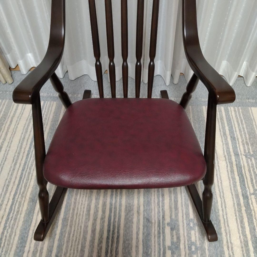 希少　ヴィンテージ　レトロ　鳥取家具　ロッキングチェア　ブラウン