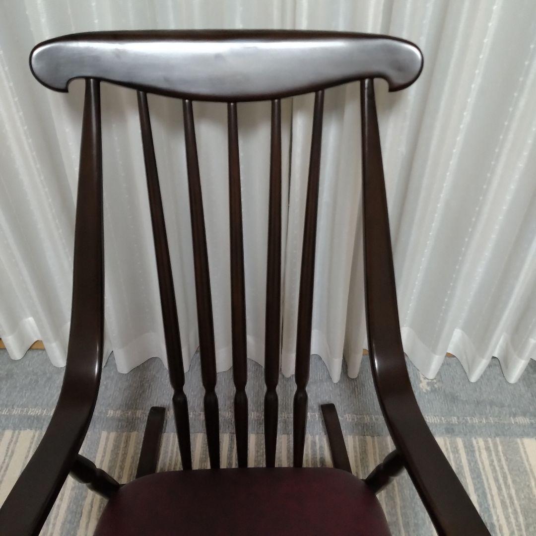 希少　ヴィンテージ　レトロ　鳥取家具　ロッキングチェア　ブラウン
