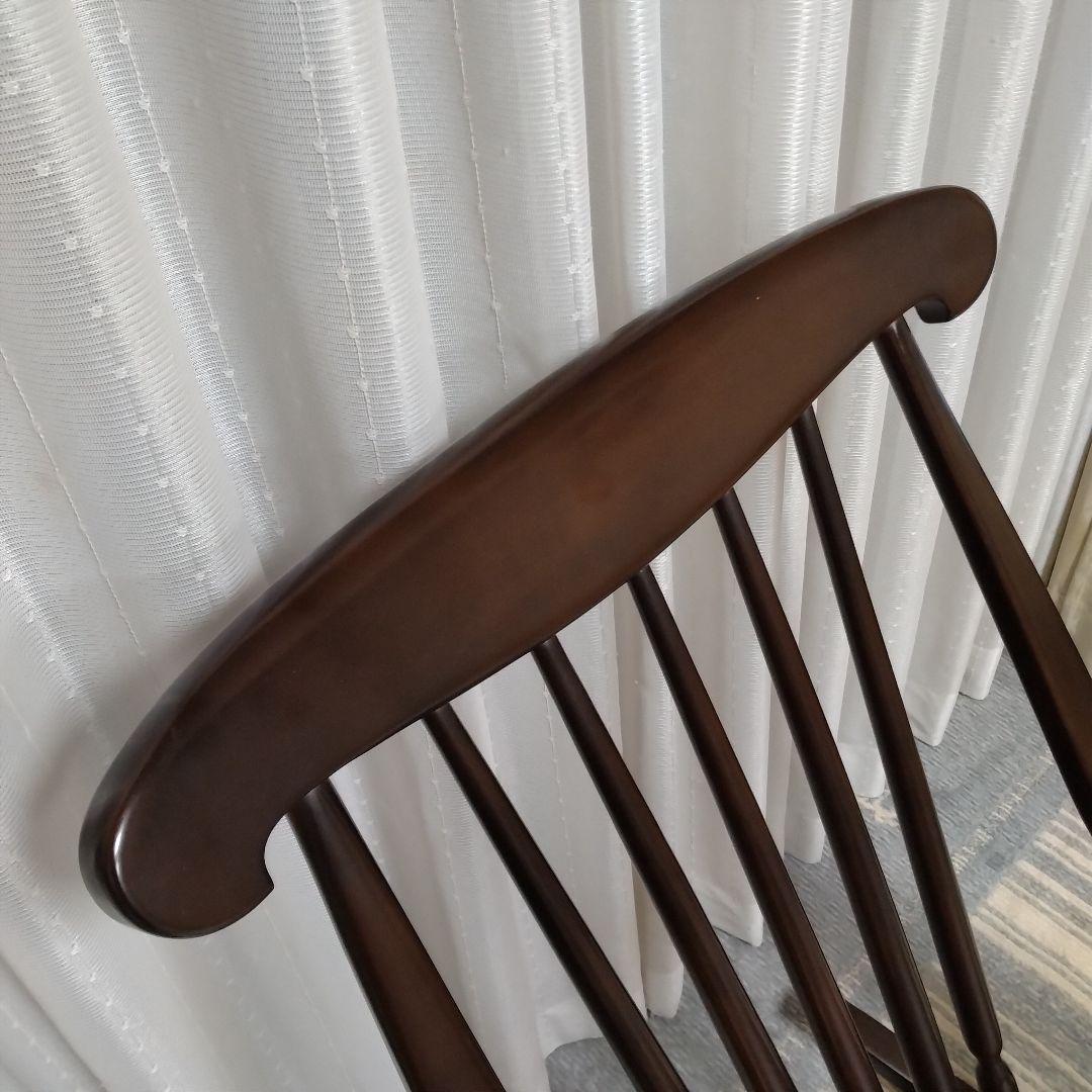 希少　ヴィンテージ　レトロ　鳥取家具　ロッキングチェア　ブラウン