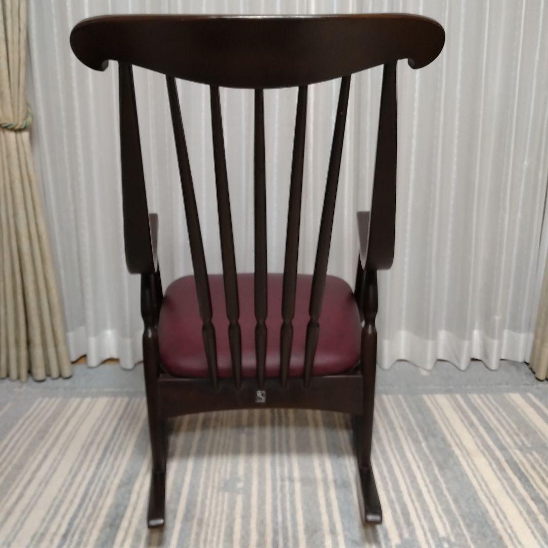 希少　ヴィンテージ　レトロ　鳥取家具　ロッキングチェア　ブラウン