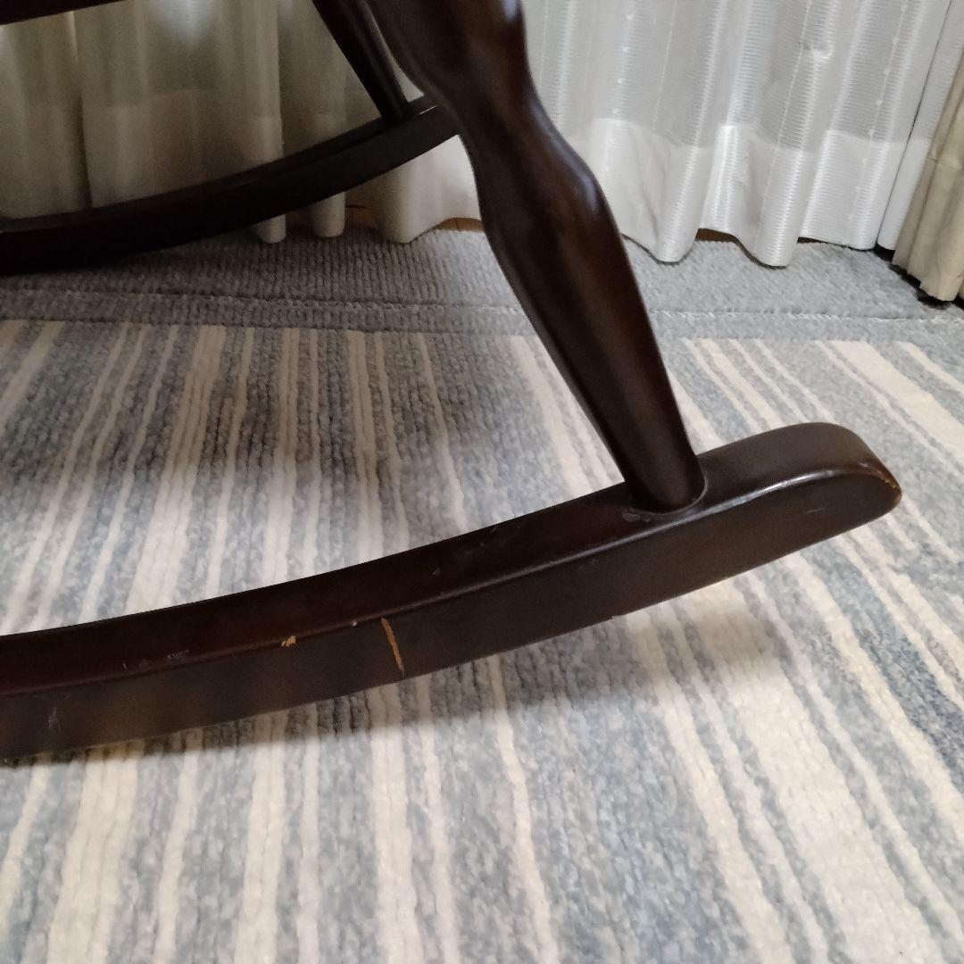 希少　ヴィンテージ　レトロ　鳥取家具　ロッキングチェア　ブラウン