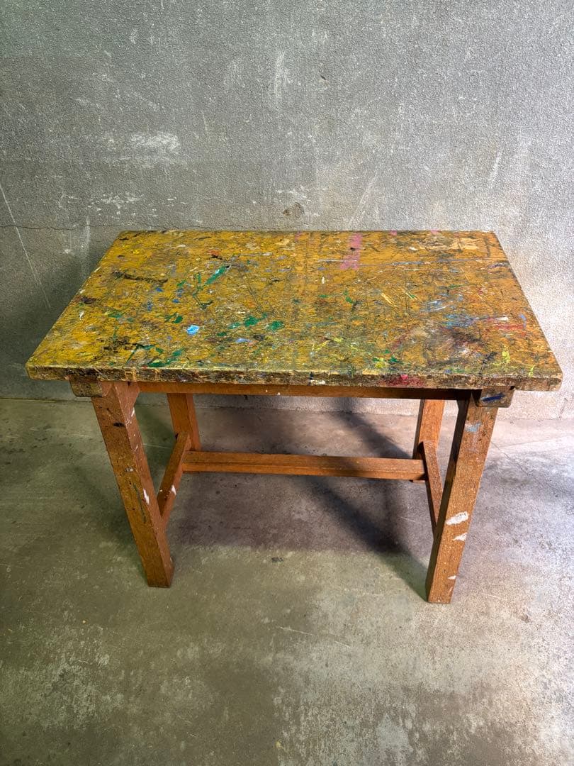 図工机　図工室　机　テーブル　作業机　レトロ