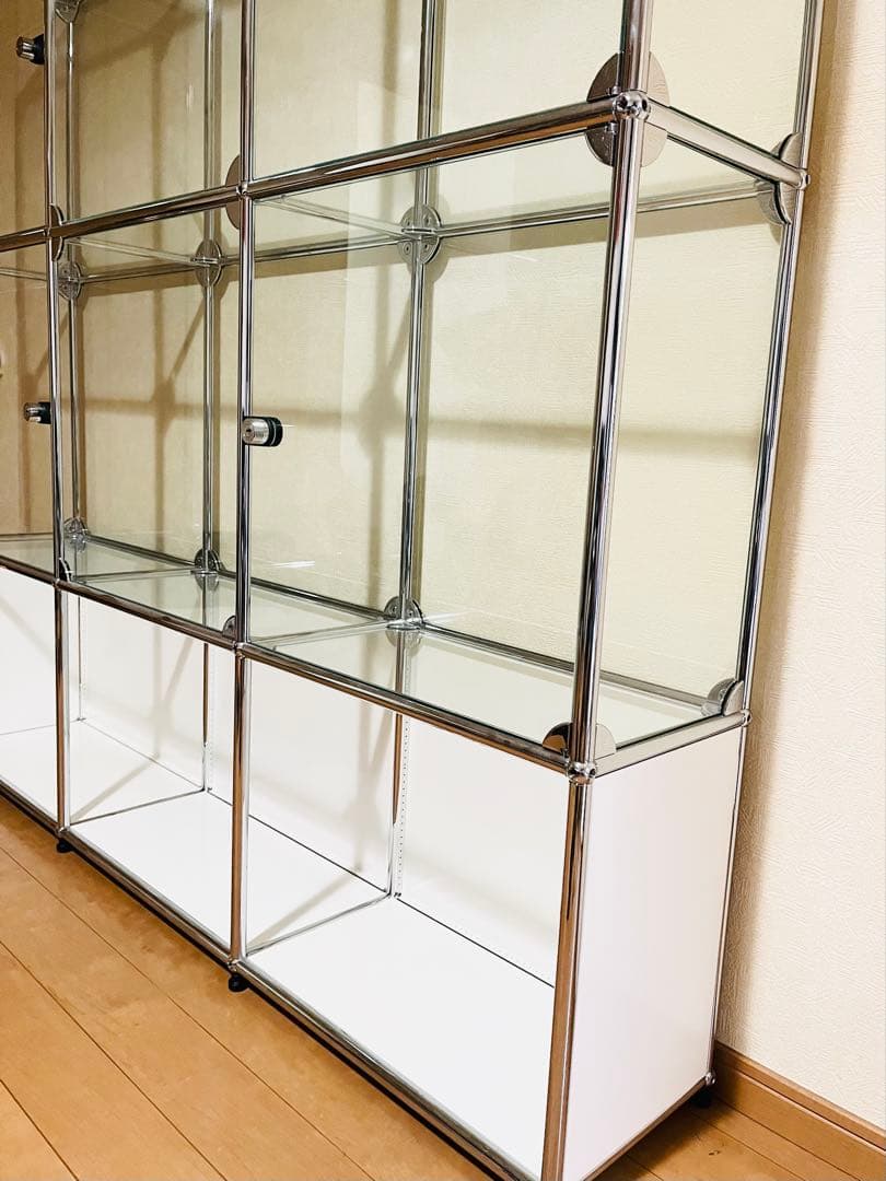 USMハラー　ガラスキャビネット　シェルフ　コレクションラック