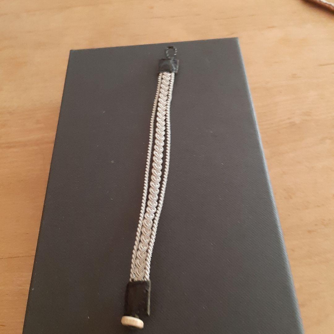 稀少デザイン マリアルドマン サーミブレスレット シルバー×ブラック