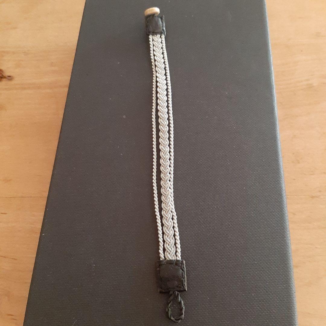 稀少デザイン マリアルドマン サーミブレスレット シルバー×ブラック