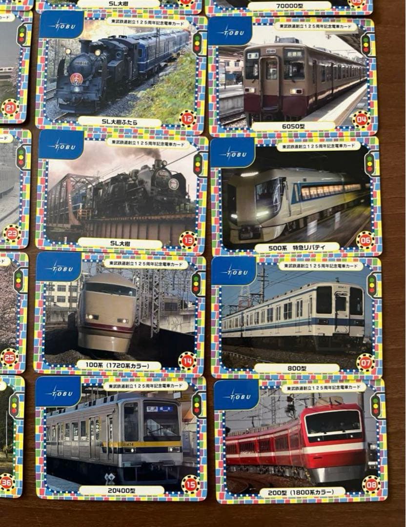 東武鉄道　電車カード　125周年　記念　125種類　新幹線　在来線