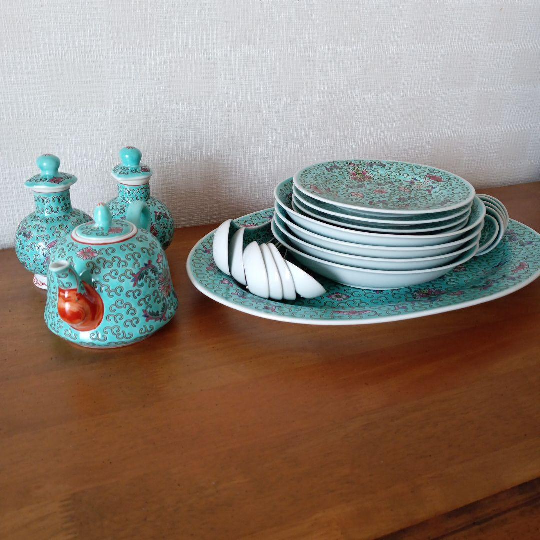 中国景徳鎮 中華皿セット12品＋レンゲ12本 - メルカリ