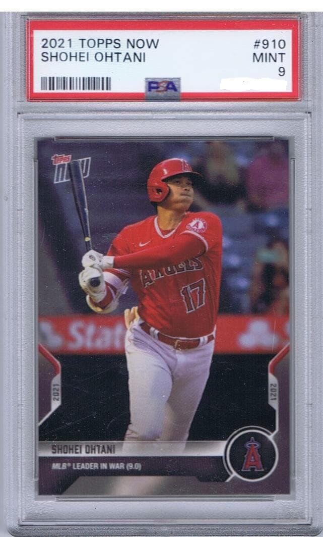 大谷翔平メジャートップのWAR「9.0」を叩き出した記念カード(PSA鑑定済み)