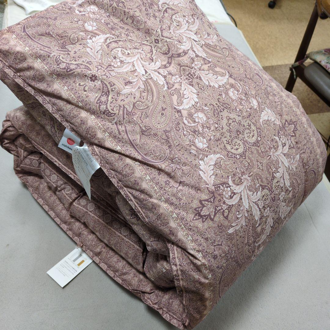 西川羽毛布団ダウン85%シングルピンク