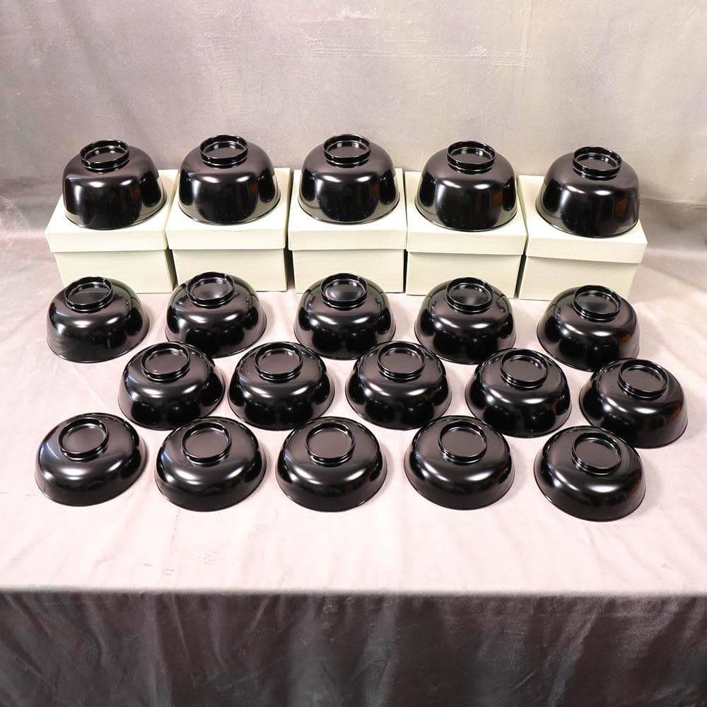 黒真塗り 飯椀 汁椀 5客セット 懐石料理 四つ椀 茶懐石 おもてなし