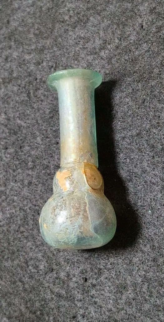 ローマングラス 青緑色 ガラス製品 独特な形状 - メルカリ