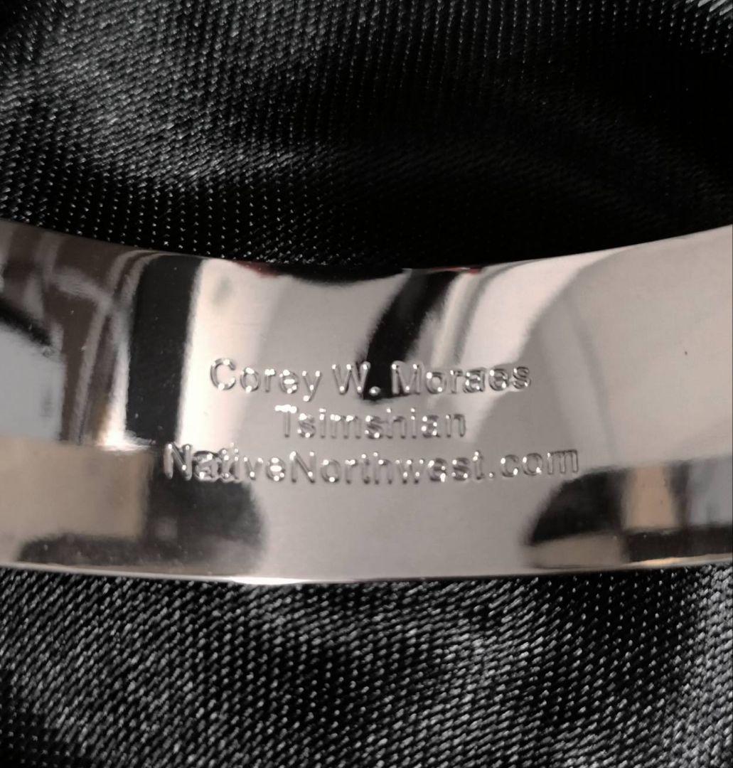 カナダ先住民ハンドメイドジュエリー（シルバーバングル）