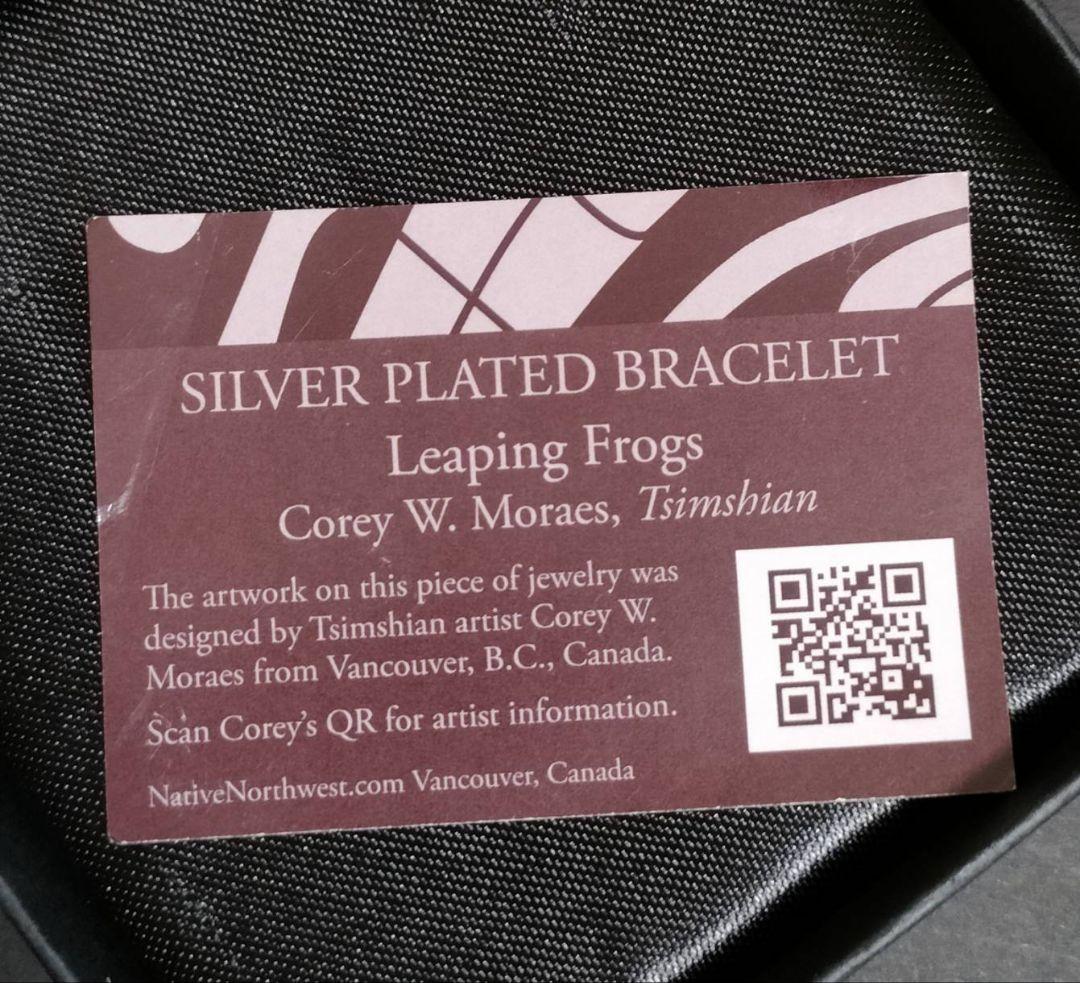 カナダ先住民ハンドメイドジュエリー（シルバーバングル）