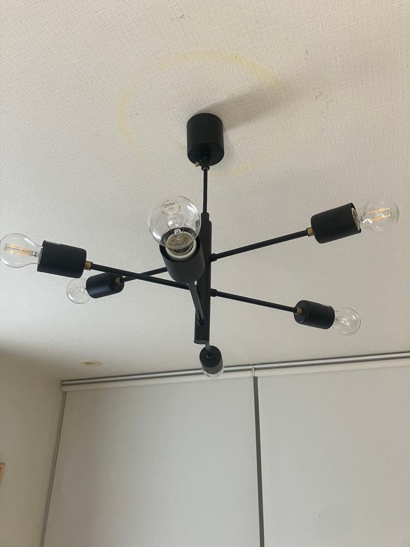 ニトリ　ペンダントライト (ブラック)6灯