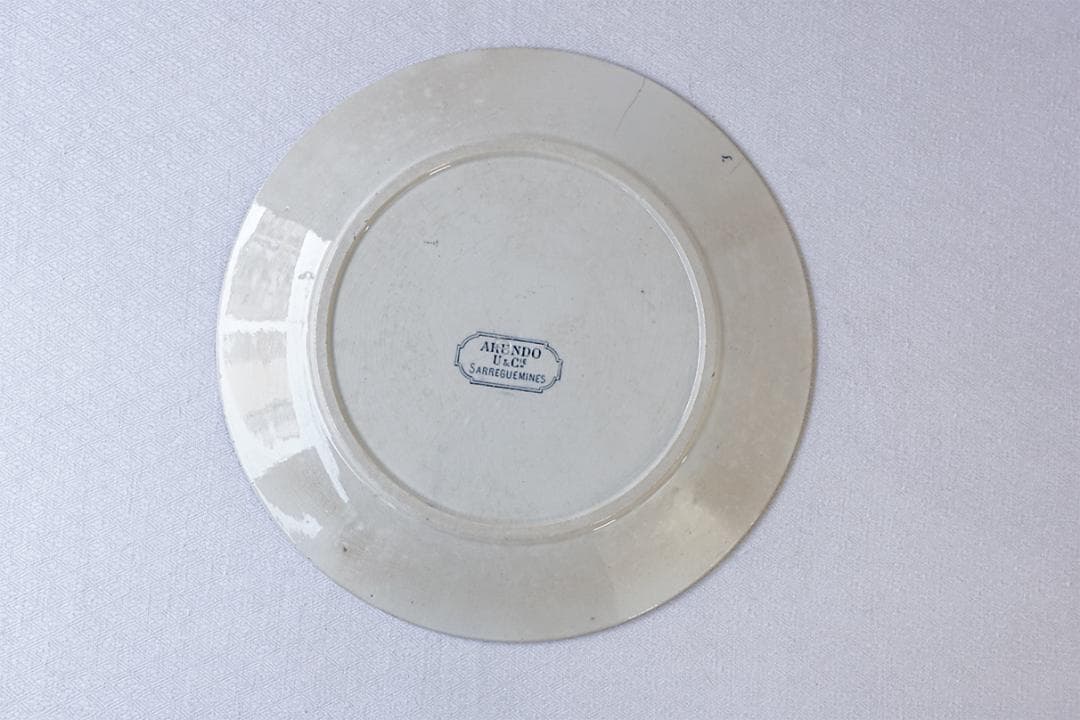 フランスアンティーク　サルグミンヌ　ツバメ　スズラン　プレート　20.2cm