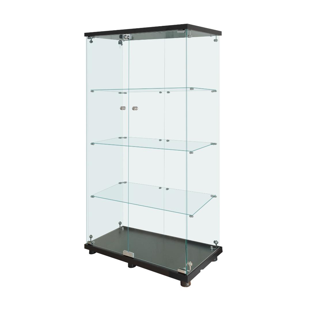 【新品】4段ワイド ブラック 棚 コレクションケース ガラス フィギュアケース