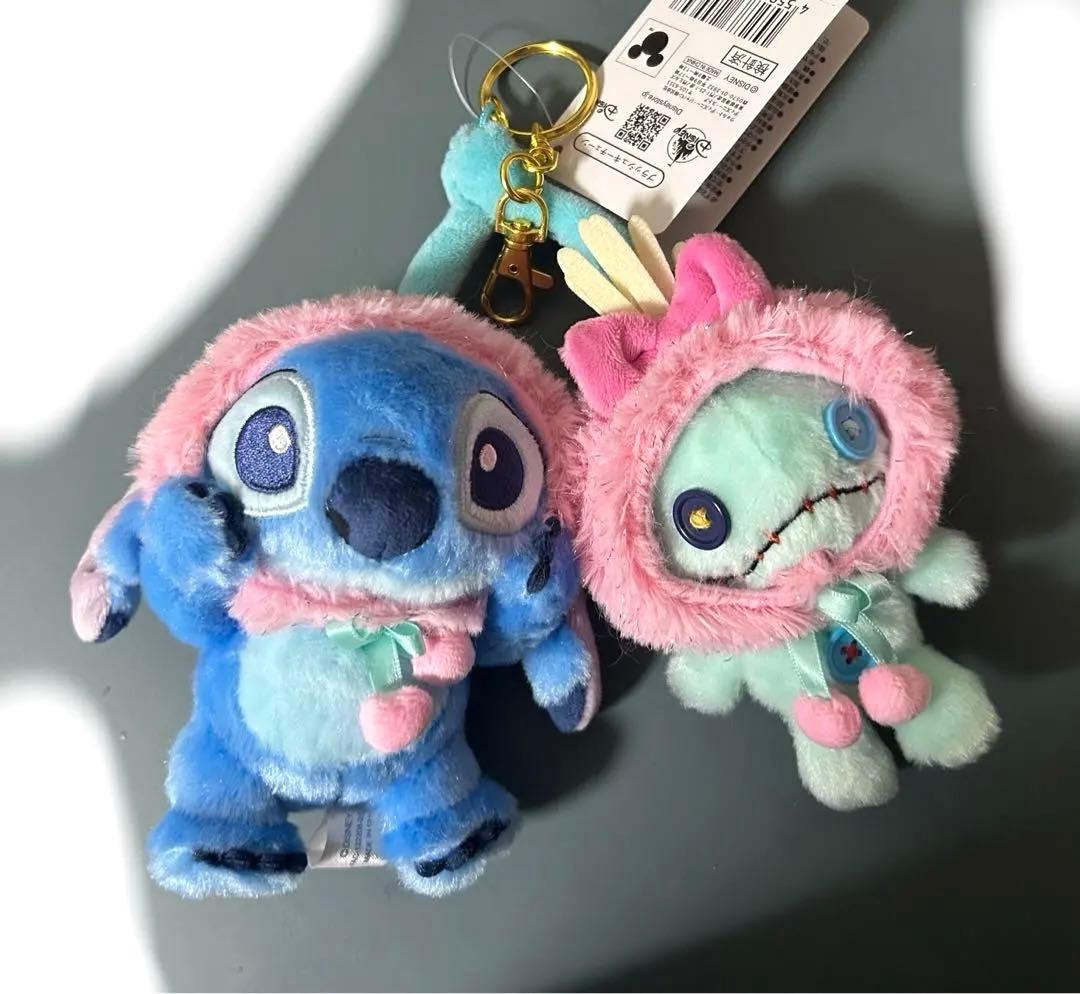 スティッチ＆スクランプ ぬいぐるみキーホルダーGLOSSY FRUITS - メルカリ