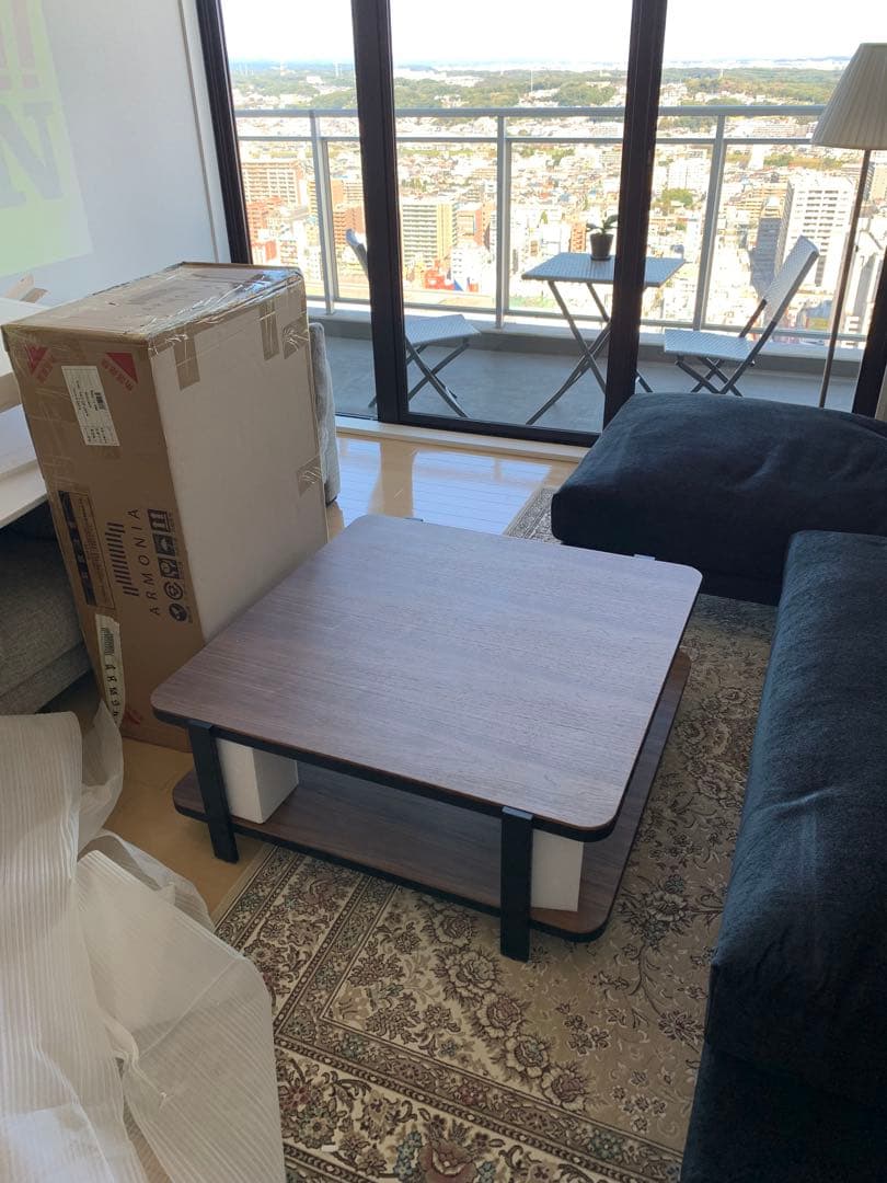 アルモニア センターテーブル ローテーブル 北欧モダン 木製 正方形 収納