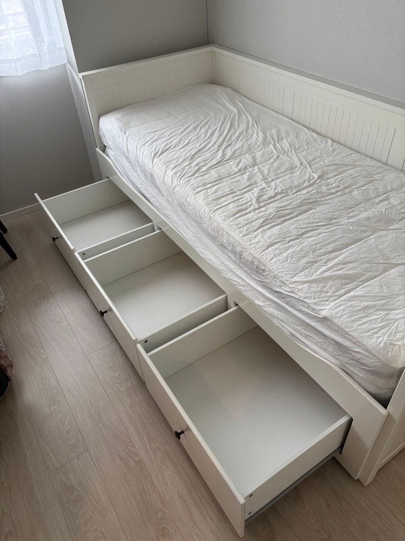 IKEA HEMNES ヘムネス デイベッド ホワイト シングルベッドフレーム