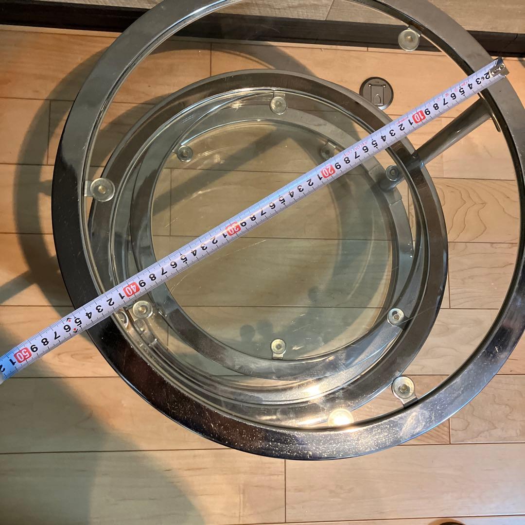 ミッドセンチュリースタイル　丸型　ラウンドテーブル　ヴィンテージ　4段