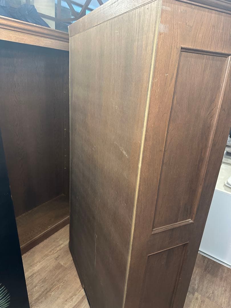 【東京都23区配送無料】アンティーク　大型　本棚　ブックケース　飾り棚　シェルフ