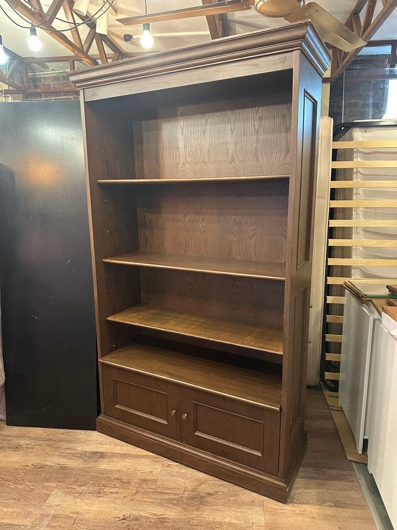【東京都23区配送無料】アンティーク　大型　本棚　ブックケース　飾り棚　シェルフ