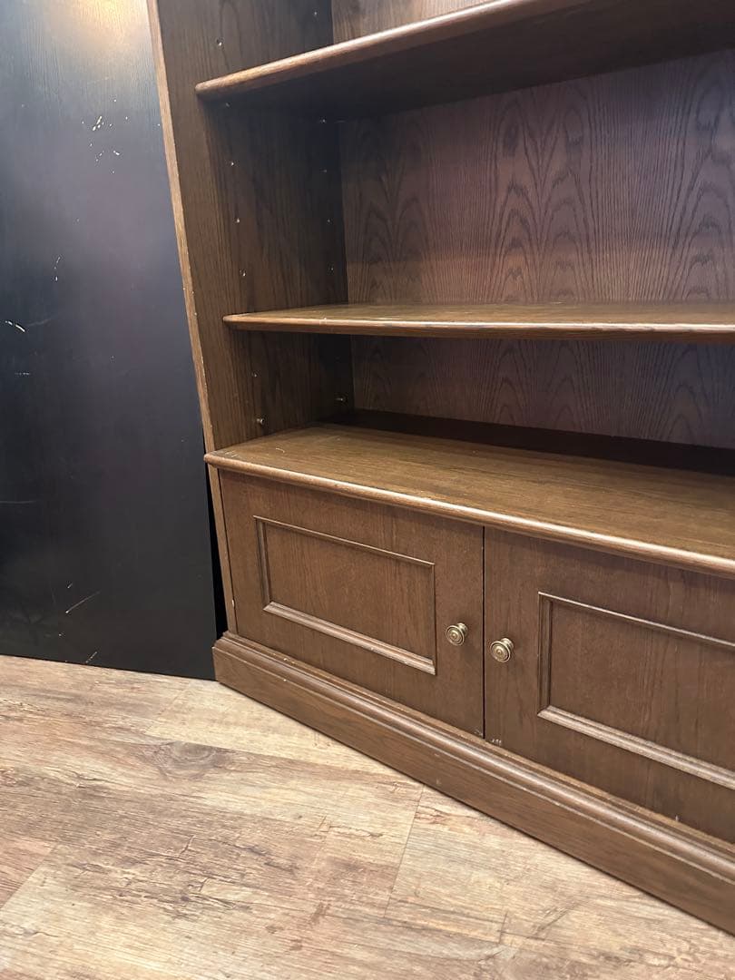 【東京都23区配送無料】アンティーク　大型　本棚　ブックケース　飾り棚　シェルフ