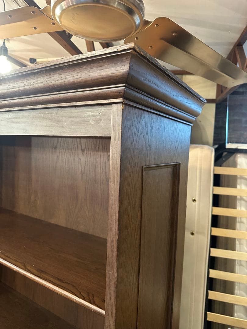 【東京都23区配送無料】アンティーク　大型　本棚　ブックケース　飾り棚　シェルフ