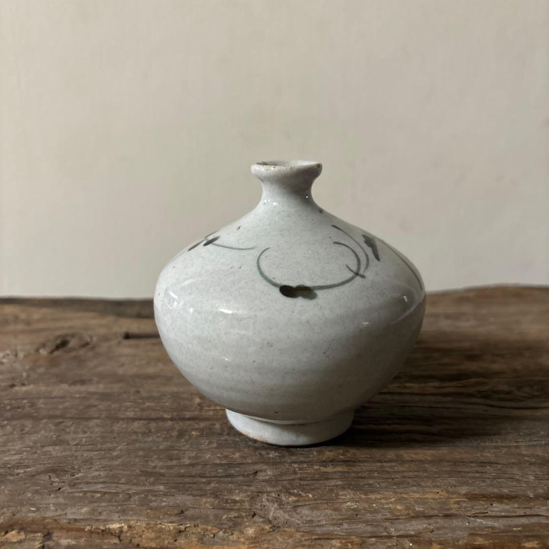 古伊万里染付油壷　②江戸時代　骨董　民芸　古道具　アンティーク検:白洲正子　李朝