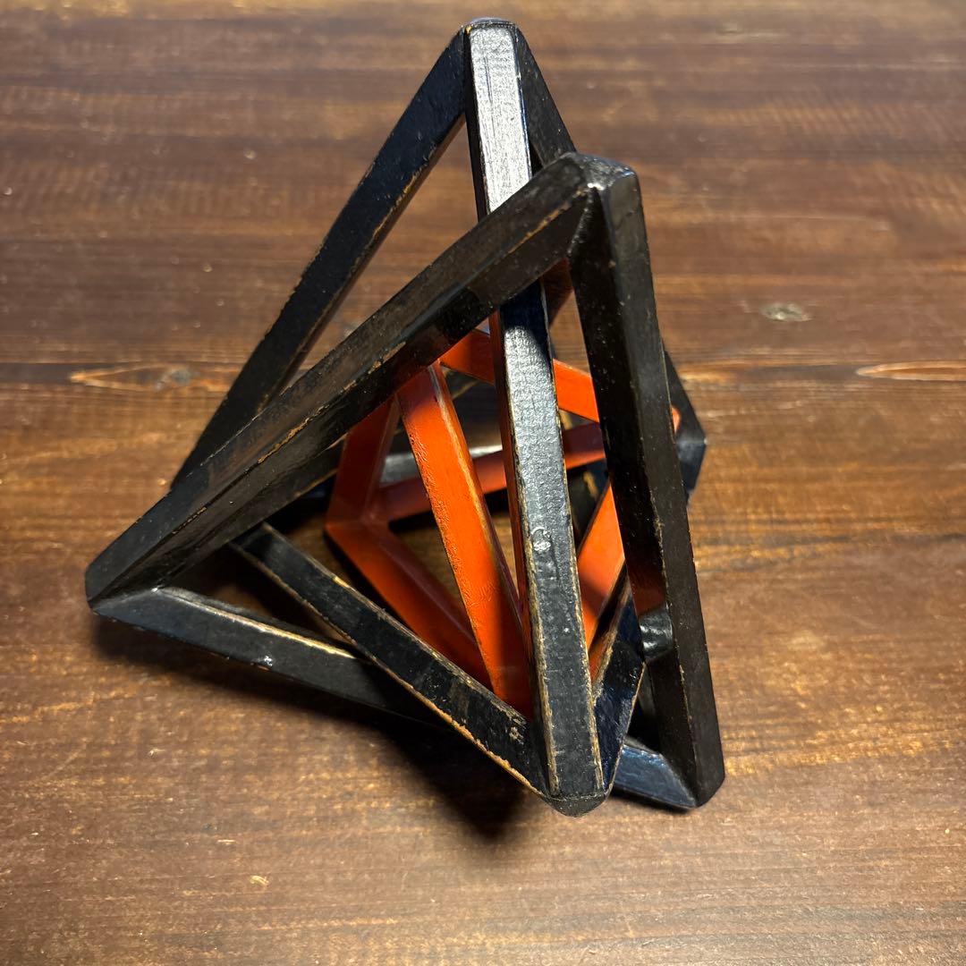 木製オブジェ、インテリア、知恵の輪