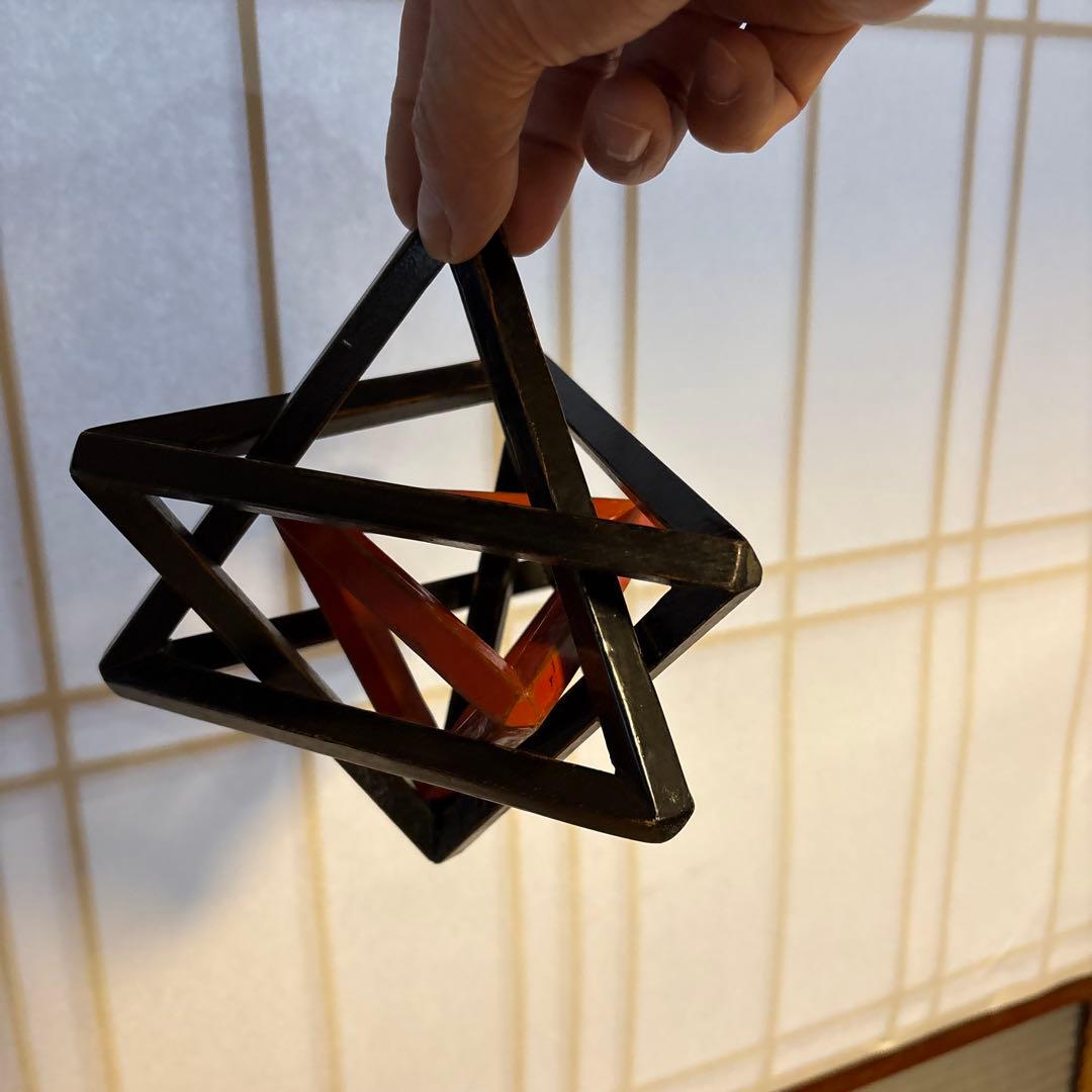 木製オブジェ、インテリア、知恵の輪