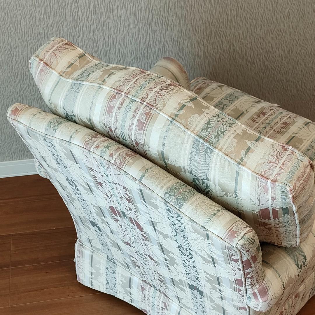 〈美品〉トーマスビル　一人掛けソファ　米国製　クッション付き②