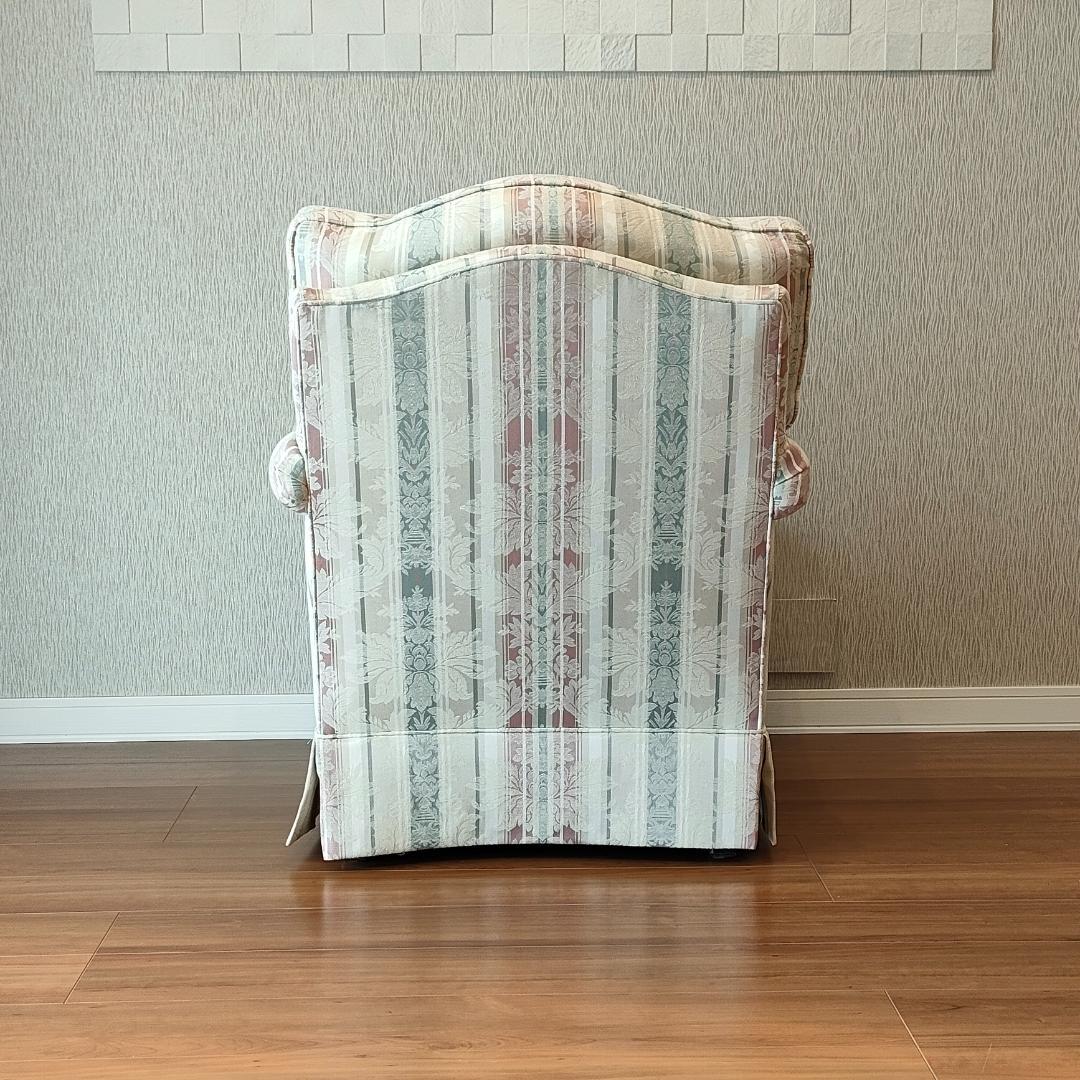 〈美品〉トーマスビル　一人掛けソファ　米国製　クッション付き②