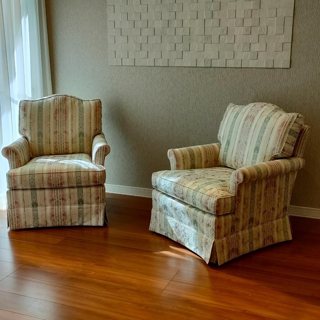 〈美品〉トーマスビル　一人掛けソファ　米国製　クッション付き②