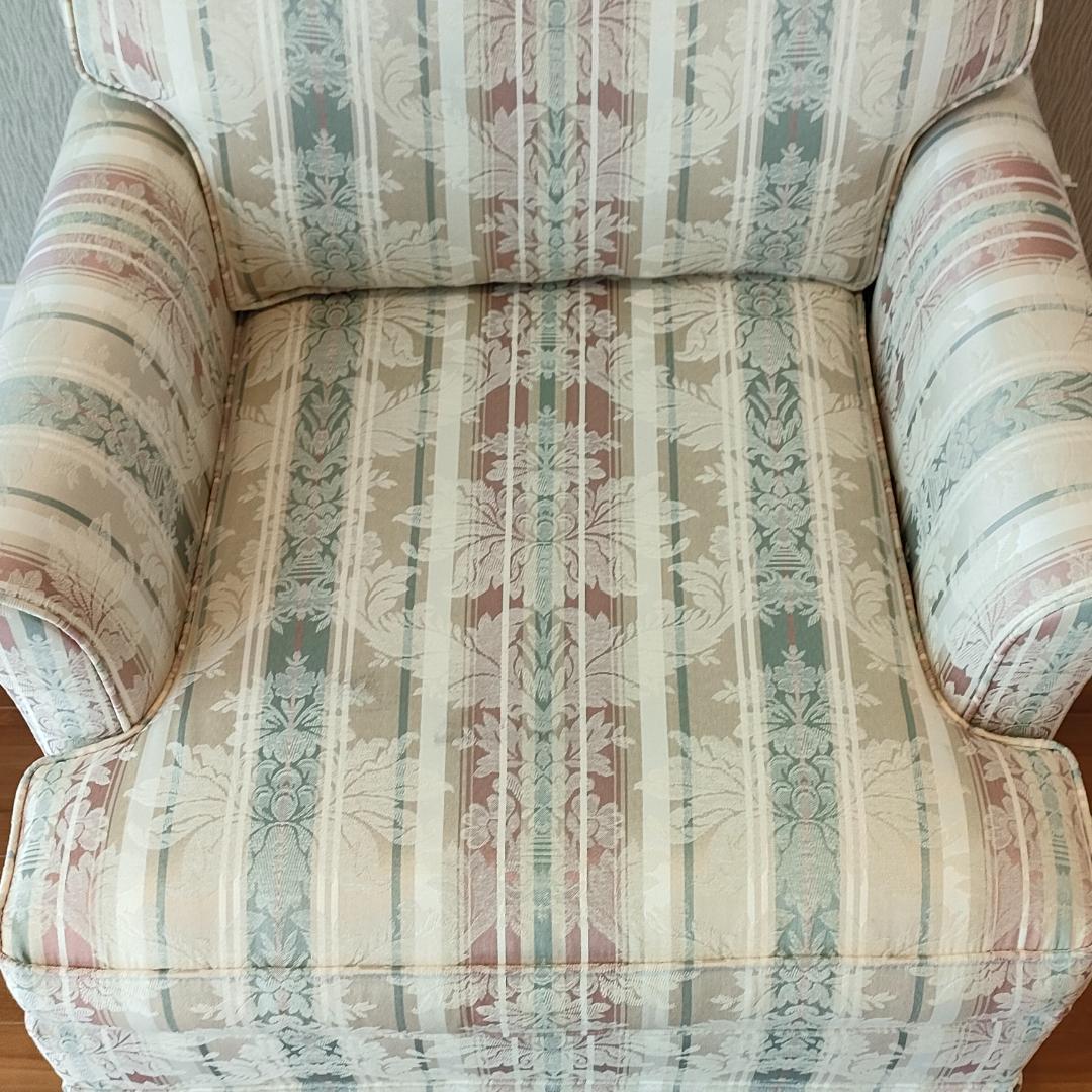 〈美品〉トーマスビル　一人掛けソファ　米国製　クッション付き②