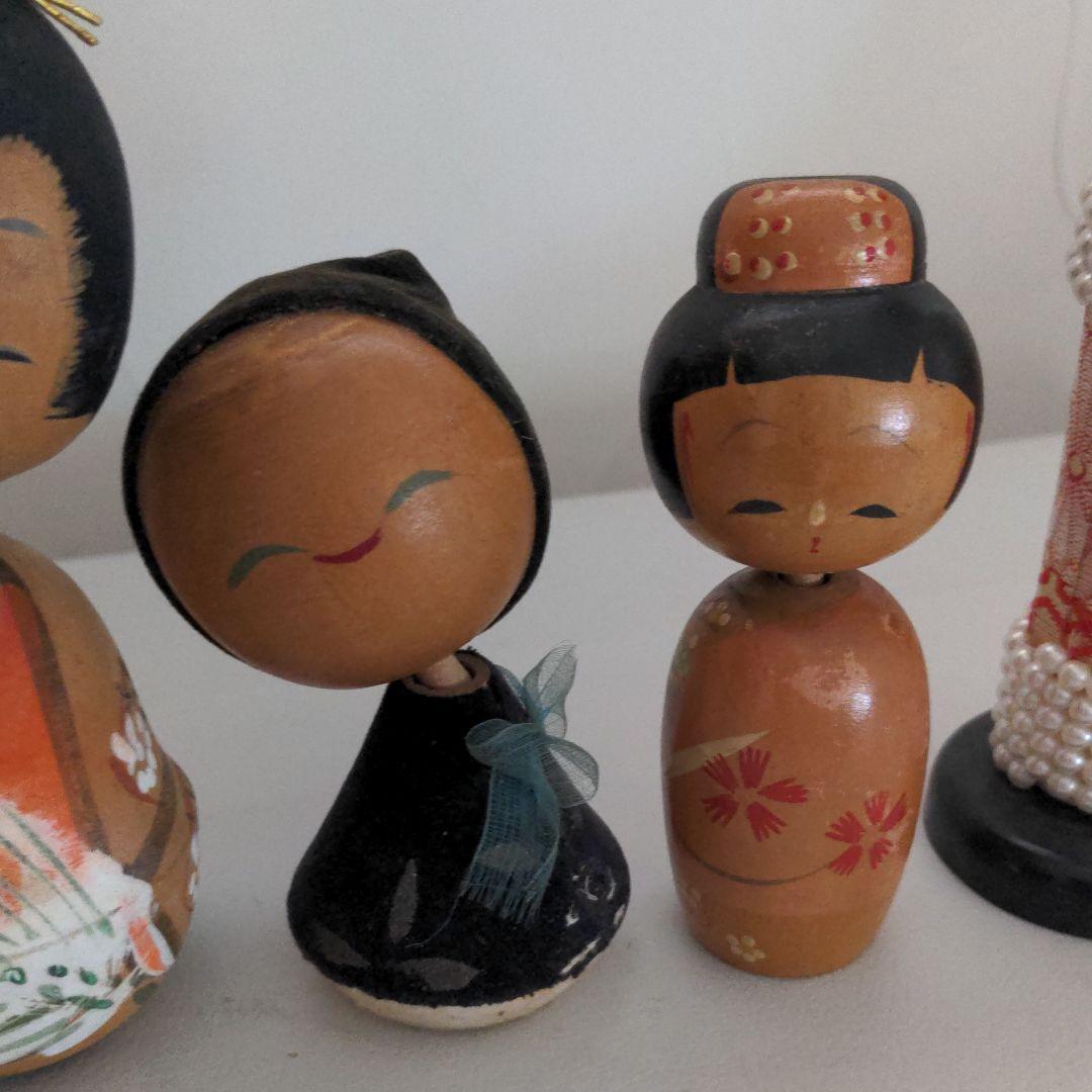 確認ページ　昭和　レトロ　こけし　土産　工芸品　カエル　天狗