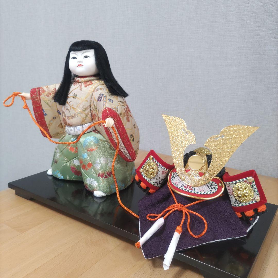 木目込人形❉兜引き❉男の子♡台付き！
