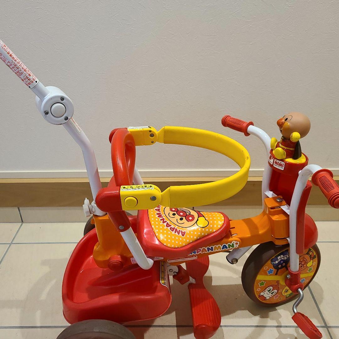 折り畳み アンパンマン 三輪車 手押し棒つき - メルカリ