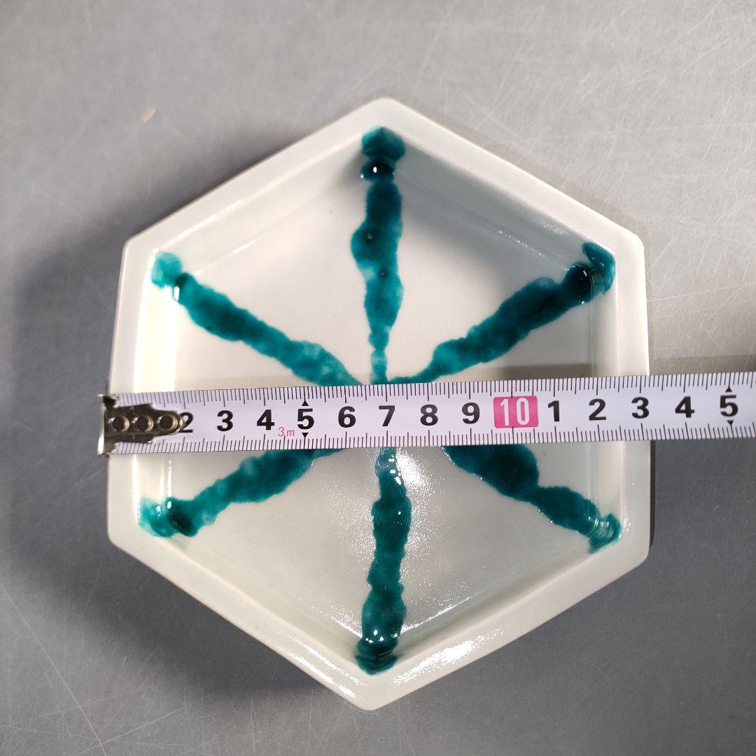 A1387-6/瀧田項一 作/上絵六角皿揃6客/共箱/飾皿/菓子皿/懐石道具