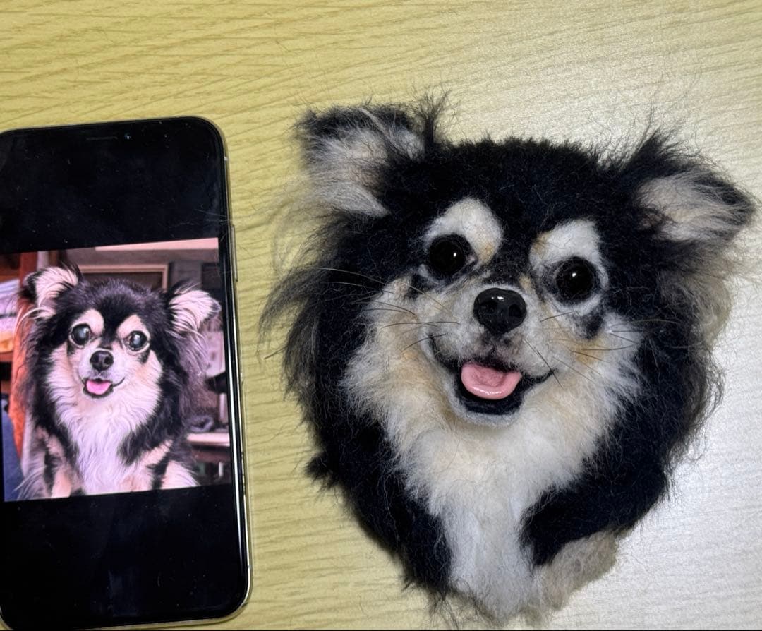 わんこ限定　わたわたペット　うちの子プレート　羊毛フェルト作品