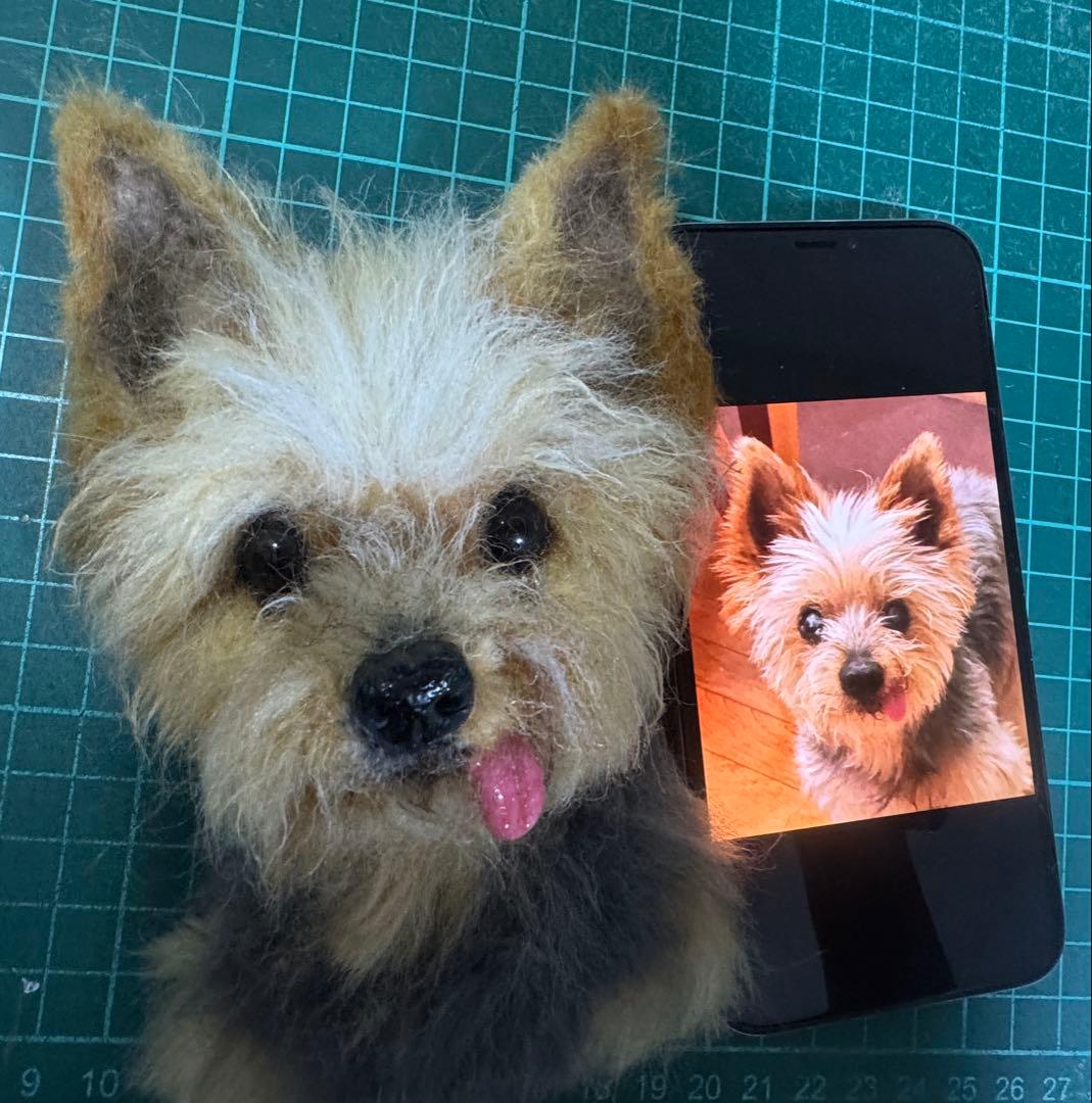 わんこ限定　わたわたペット　うちの子プレート　羊毛フェルト作品