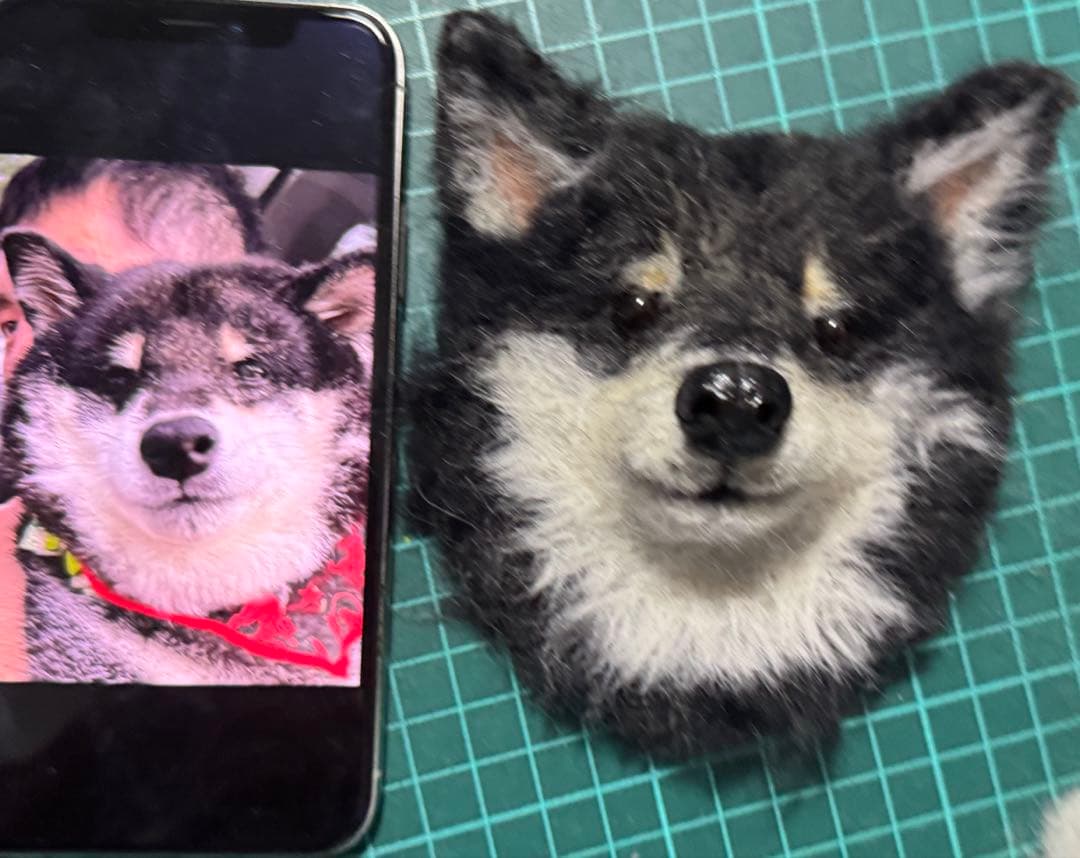 わんこ限定　わたわたペット　うちの子プレート　羊毛フェルト作品