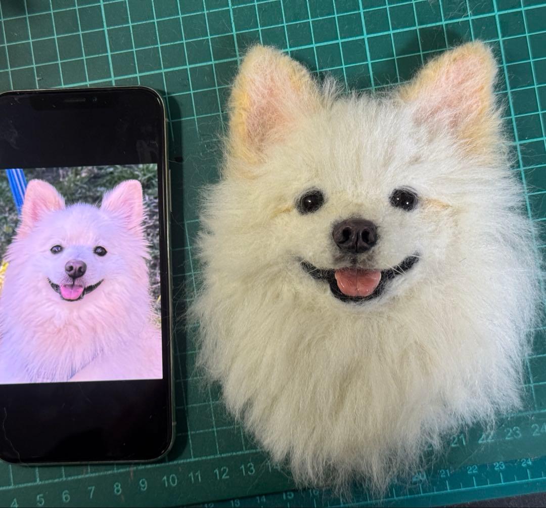 わんこ限定　わたわたペット　うちの子プレート　羊毛フェルト作品